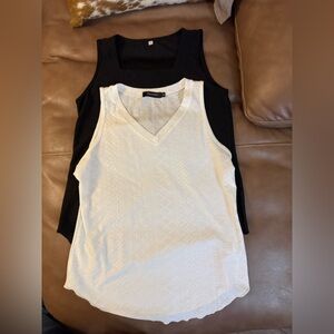 H&M Black and White Tank Tops